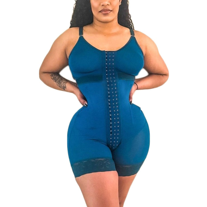 Fajas Colombianas Plastic Fish Bone Double Compression Thin Strap With Bra Tummy Control Body Shaper High Compression Shapewear
