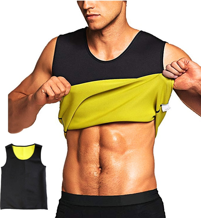 CXZD Men Sauna Suit Heat Trapping Shapewear Sweat Body Shaper Vest Slimmer Sauna suits Compression Thermal Top Fitness Shirt