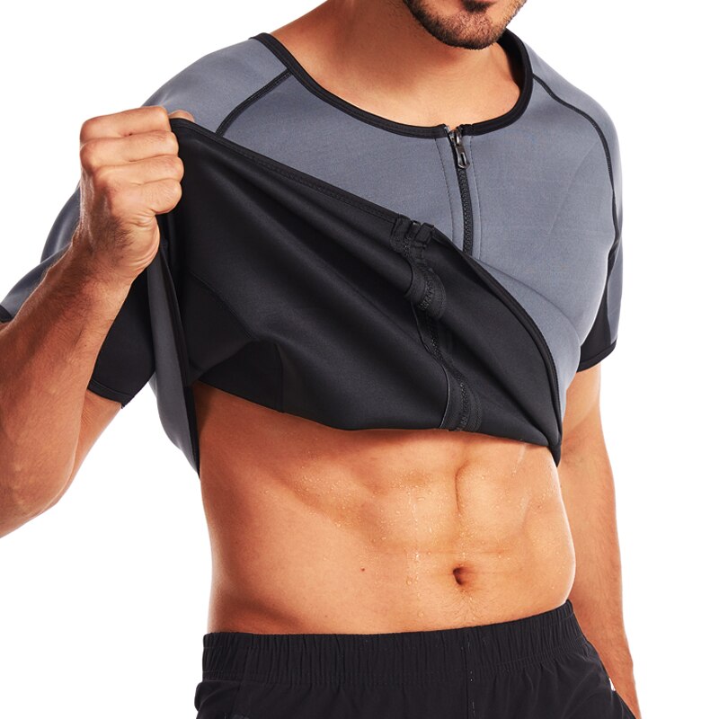 CXZD Men Sauna Suit Heat Trapping Shapewear Sweat Body Shaper Vest Slimmer Sauna suits Compression Thermal Top Fitness Shirt