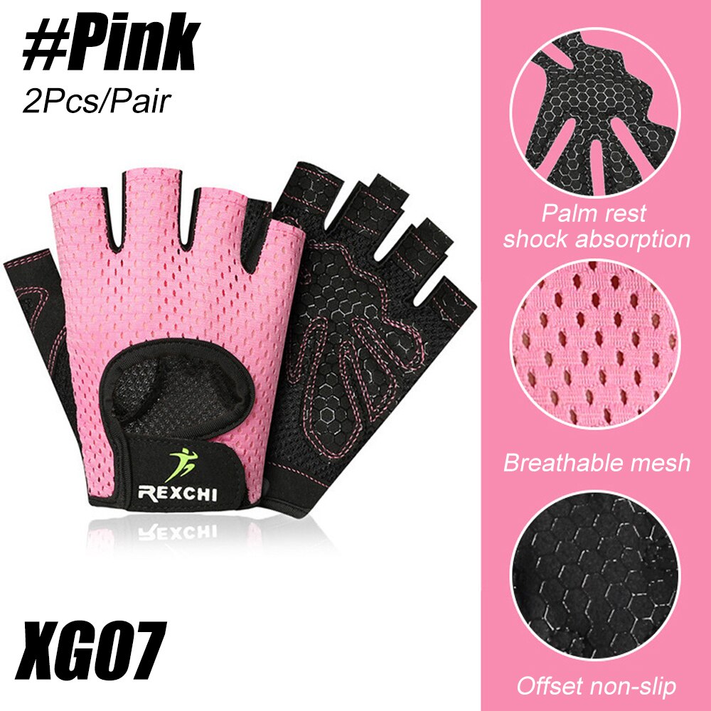 1Pair Gym Gloves Fitness Weight Lifting Gloves Body Building Training Sports Gloves Workout Half Finger Hand Protector Men Women