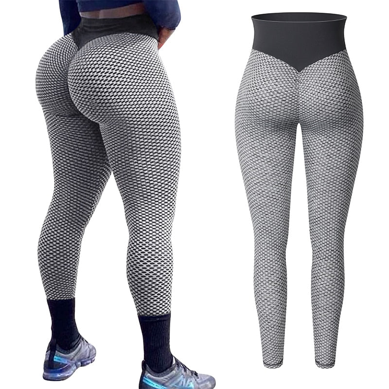 Women High Waist Leggings No See Through Thick Fitness Legging Butt Seamless Legins Workout Gym Scrunch Booty Push Up Pants