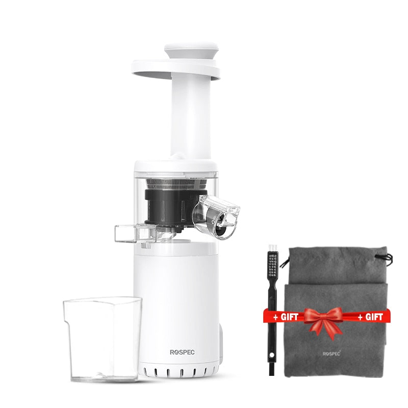 ROSPEC Wireless Electric Mini Slow Juicer USB Rechargeable Masticating Juicer Juice Extractor Portable For Fruit and Vegetable