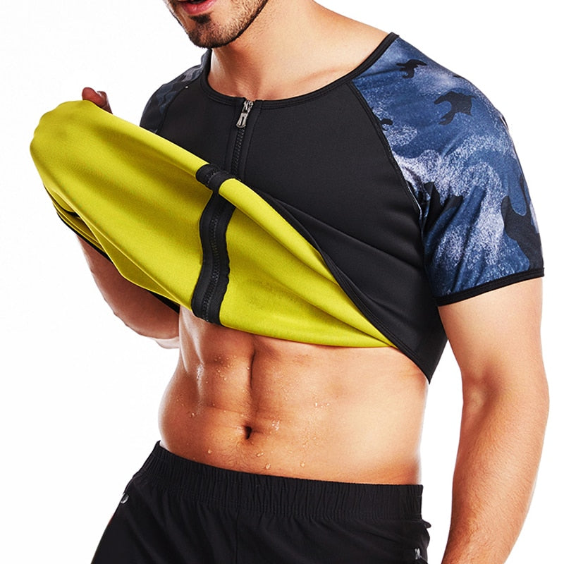 CXZD Men Sauna Suit Heat Trapping Shapewear Sweat Body Shaper Vest Slimmer Sauna suits Compression Thermal Top Fitness Shirt