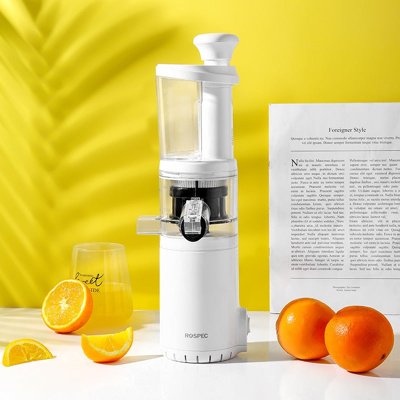 ROSPEC Wireless Electric Mini Slow Juicer USB Rechargeable Masticating Juicer Juice Extractor Portable For Fruit and Vegetable