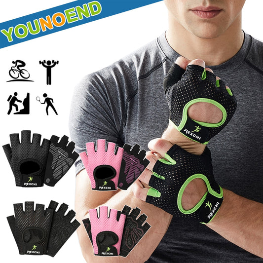 1Pair Gym Gloves Fitness Weight Lifting Gloves Body Building Training Sports Gloves Workout Half Finger Hand Protector Men Women